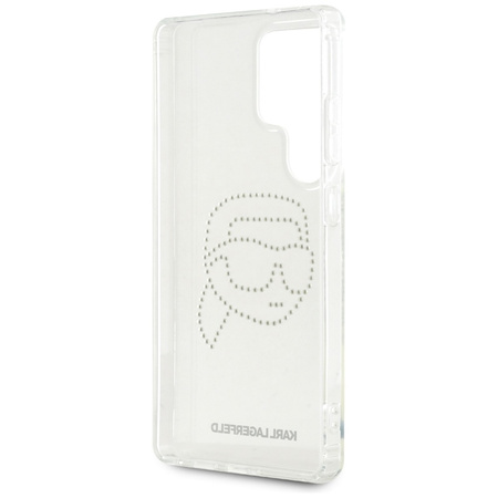 Karl Lagerfeld Rhinestones Karl Head Logo - Etui Samsung Galaxy S25 Ultra (przezroczysty) (KLHCS25LHKHDCELT)