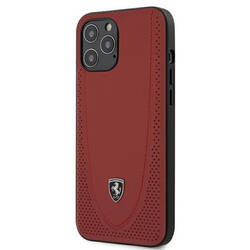 FERRARI Off Track Perforated - Etui iPhone 12 Pro Max (czerwony) (FEOGOHCP12LRE)