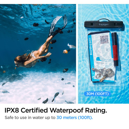 Spigen A601 Universal Waterproof Case - Etui do smartfonów do 6.9" (Przezoczysty) (AMP04526)