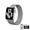 Crong Milano Steel - Pasek ze stali nierdzewnej do Apple Watch 38/40/41/42 mm (srebrny) (CRG-40MST-SLV)