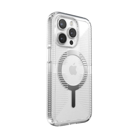 Speck Gemshell Grip + MagSafe - Etui do iPhone 15 Pro (Clear / Chrome Finish) (150503-3223)