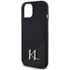 Karl Lagerfeld Silicone Shadow Metal Initial MagSafe - Etui do iPhone 15 (czarny) (KLHMP15SSCMKMPCK)