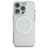 Guess IML Metal Colored Circle Classic Logo MagSafe - Etui do iPhone 16 Pro (biały) (GUHMP16LHTDRCEDH)