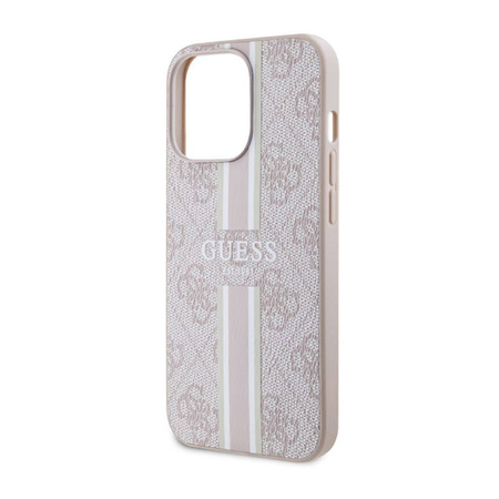 Guess 4G Printed Stripes MagSafe - Etui iPhone 13 Pro (Różowy) (GUHMP13LP4RPSP)