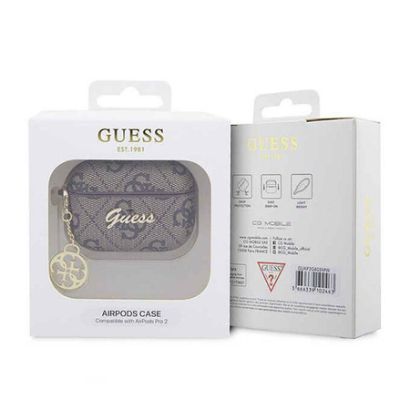 Guess 4G Charm Collection - Etui AirPods Pro 2 (brązowy) (GUAP2G4GSMW)