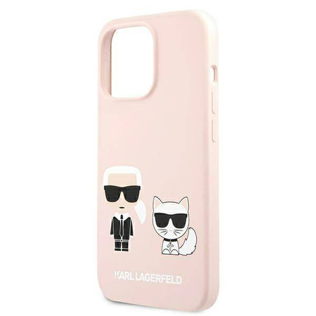 Karl Lagerfeld Slilicone Karl & Choupette Magsafe - Etui iPhone 13 Pro Max (różowy) (KLHMP13XSSKCI)
