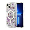 Guess Flower MagSafe - Etui iPhone 14 Plus (Przezroczysty) (GUHMP14MHCFWST)
