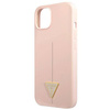 Guess Silicone Triangle Logo - Etui iPhone 13 mini (różowy) (GUHCP13SSLTGP)