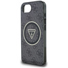 Guess IML Metal Glitter 4G Circle Triangle MagSafe - Etui do iPhone 16e (czarny) (GUHMPSE4HG4PRTGK)