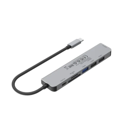 Unitek Hub USB-C aluminium 7w1 USB-C - szary (H1118A)