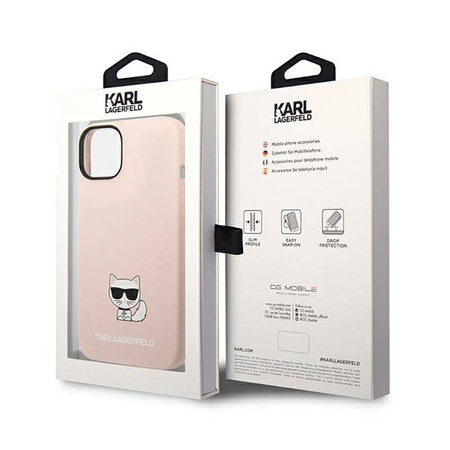 Karl Lagerfeld Choupette Body - Etui iPhone 14 Plus (jasnoróżowy) (KLHCP14MSLCTPI)