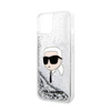 Karl Lagerfeld Liquid Glitter NFT Karl's Head - Etui iPhone 14 Plus (srebrny) (KLHCP14MLNKHCH)