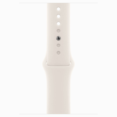 Apple Watch SE GPS 44mm Koperta z aluminium w kolorze księżycowej poświaty, pasek sportowy w kolorze księżycowej poświaty - S/M (MXEU3ET/A)