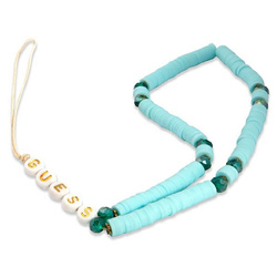 Guess Phone Strap Beads Heishi - Zawieszka do telefonu 25 cm (Blue) (GUSTPEARP)