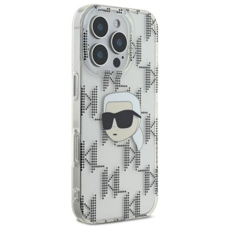 Karl Lagerfeld IML Karl Head Electroplated - Etui  iPhone 16 Pro (przezroczysty) (KLHCP16LHKLPKHT)