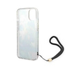 Guess Flower Cord - Etui ze smyczką iPhone 14 (niebieski) (GUOHCP14SHFLSB)