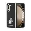 Karl Lagerfeld NFT Saffiano Karl & Choupette Pin - Etui Samsung Galaxy Z Fold 5 (czarny) (KLHCZFD5SAKCNPK)
