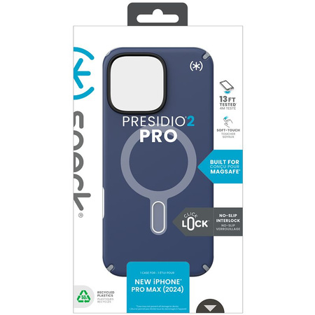 Speck Presidio2 Pro ClickLock & MagSafe - Etui iPhone 16 Pro Max (Coastal Blue / Dust Grey / White) (150724-3206)