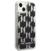 Karl Lagerfeld Monogram Liquid Glitter - Etui iPhone 14 Plus (czarny) (KLHCP14MLMNMK)