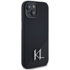 Karl Lagerfeld Silicone Shadow Metal Initial MagSafe - Etui do iPhone 15 (czarny) (KLHMP15SSCMKMPCK)