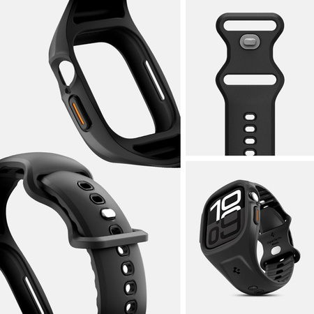 Spigen Liquid Air Pro - Pasek z obudową do Apple Watch 10 46 mm (Matte Black) (ACS09317)