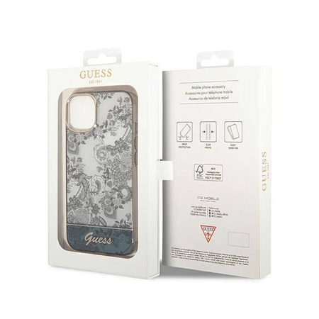 Guess Porcelain Collection - Etui iPhone 14 Plus (szary) (GUHCP14MHGPLHG)