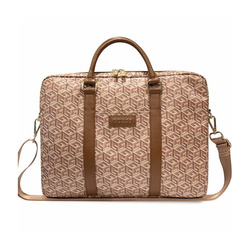 Guess GCube Stripes Computer Bag - Torba na notebooka 16” (Brązowy) (GUCB15HGCFSEW)