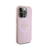 Guess Saffiano MagSafe - Etui iPhone 15 Pro (różowy) (GUHMP15LPSAHMCP)