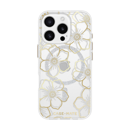 Case-Mate Floral Gems MagSafe - Etui iPhone 16 Pro (Gold) (CM054416)