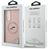 Karl Lagerfeld Silicone Double Heads And Circle MagSafe - Etui Samsung Galaxy S25 Edge (różowy) (KLHMS25ESKCHTCP)