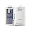 DKNY Leather Mono Stripe & Metal Logo - Etui iPhone 15 Pro (niebieski) (DKHCP15LPRTHSLB)