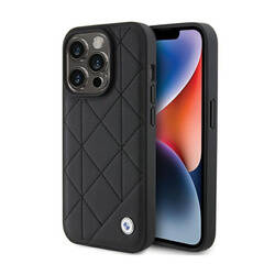 BMW Leather Quilted - Etui iPhone 15 Pro Max (czarny) (BMHCP15X22RQDK)