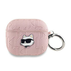 Karl Lagerfeld Monogram Choupette Head - Etui AirPods 3 (różowy) (KLA3PGCHPP)
