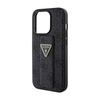 Guess Grip Stand 4G Triangle Strass Logo - Etui iPhone 15 Pro (czarny) (GUHCP15LPGS4TDK)