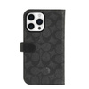 Coach Folio Signature C Case - Etui 2w1 z klapką iPhone 15 Pro (Charcoal) (CH052704)