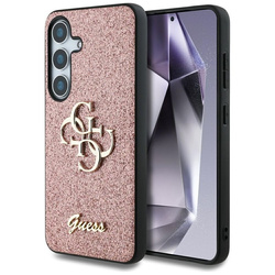 Guess Fixed Glitter Big 4G Metal Logo - Etui do Samsung Galaxy S25 (różowy) (GUHCS25SHG4SGP)