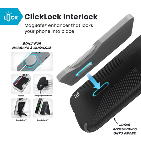 Speck Presidio2 Grip ClickLock & MagSafe - Etui iPhone Air (Black / Slate Grey / White) (150968-D143)