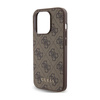 Guess 4G Metal Gold Logo - Etui iPhone 15 Pro (brązowy) (GUHCP15LG4GFBR)