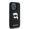 Karl Lagerfeld Silicone Karl Head Print MagSafe - Etui iPhone 16 Pro Max (czarny) (KLHMP16XSKHPPLK)