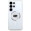 Karl Lagerfeld Button Karl Head Printed Logo MagSafe - Etui Samsung Galaxy S25 Ultra (biały) (KLHMS25LHLSKIH)