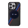 BMW Tricolor Stripes MagSafe - Etui iPhone 14 Pro Max (Szary) (BMHMP14XHDTK)