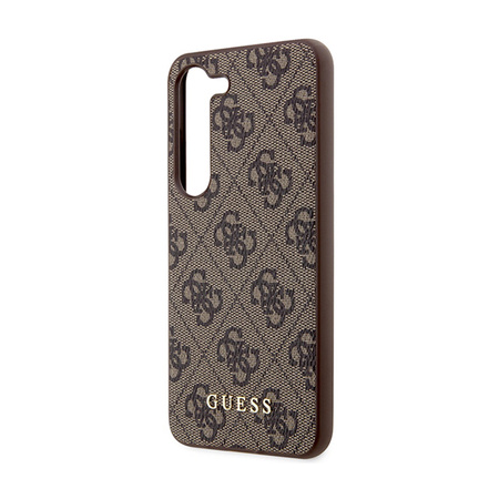 Guess 4G Metal Gold Logo - Etui Samsung Galaxy S24+ (brązowy) (GUHCS24MG4GFBR)