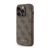 Guess 4G Metal Gold Logo - Etui iPhone 15 Pro (brązowy) (GUHCP15LG4GFBR)