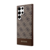 Guess 4G Bottom Stripe Metal Logo Collection - Etui Samsung Galaxy S24 Ultra (brązowy) (GUHCS24LG4GLBR)