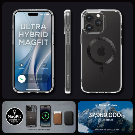 Spigen Ultra Hybrid Mag MagSafe - Etui do iPhone 15 Pro (Carbon Fiber) (ACS06717)
