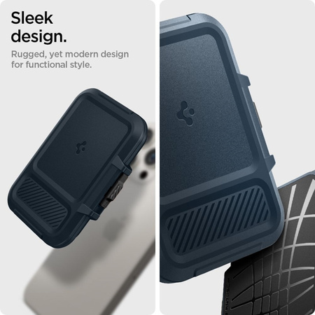 Spigen Lock Fit MagSafe - Portfel magnetyczny (Metal Slate) (AFA08526)
