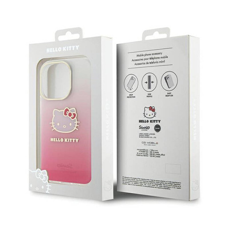 Hello Kitty IML Gradient Electrop Kitty Head - Etui iPhone 15 Pro Max (różowy) (HKHCP15XHDGKEP)