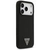 Guess Silicone Triangle Logo MagSafe - Etui iPhone 17 Pro (czarny) (GUHMP17LSCTRLMK)