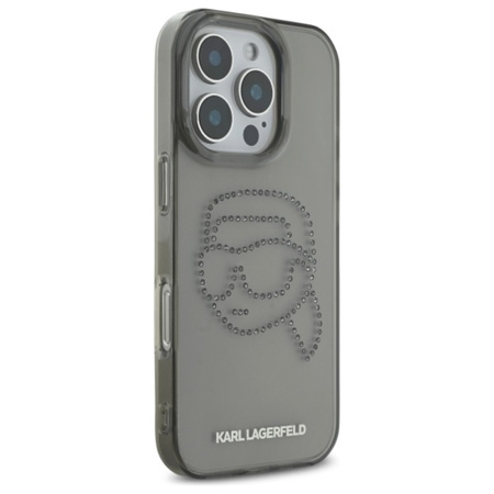 Karl Lagerfeld IML Rhinestones Karl Head - Etui do iPhone 16 Pro Max (czarny) (KLHCP16XHKHDCELK)