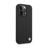 BMW Silicone Metal Logo - Etui iPhone 15 Pro (czarny) (BMHCP15LSILBK)
